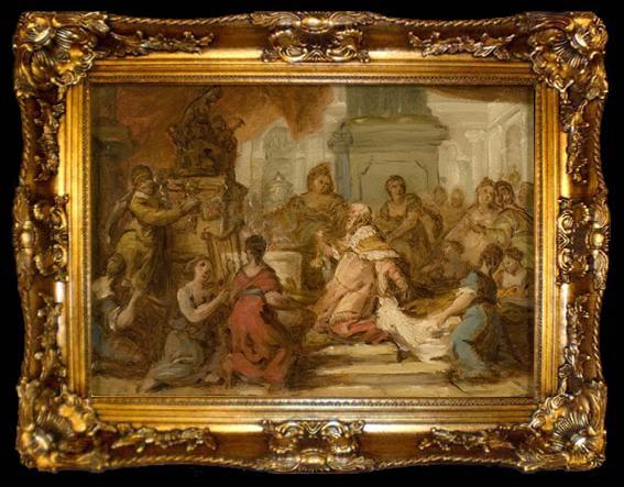 framed  Nicolas Vleughels Nicolas VLEUGHELS  The Idolatry of Solomon, ta009-2